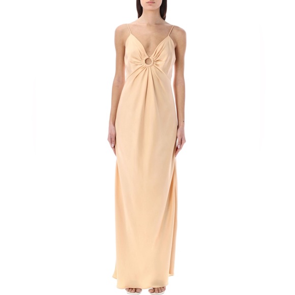 Stella McCartney
Ring Detail Double Satin Maxi Dress size 42 / US 6 CUSTARD ROSE - Picture 5 of 6